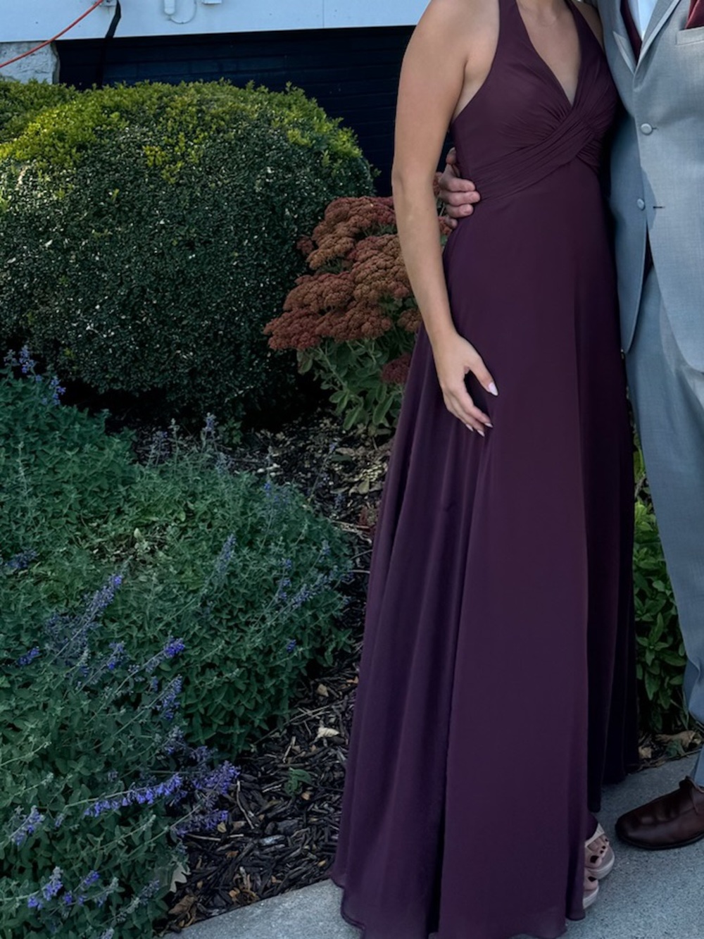 Azazie maroon plum dress